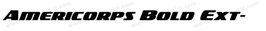 Americorps Bold Ext字体转换